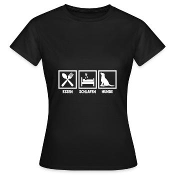 Chien Propriétaire De Chien Propriétaire De Chien Motif Chiens - T-shirt Femme - noir - Devant - AI Model Female 172 dark (172cm)