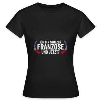 Franzose Französisch Frankreich - Frauen T-Shirt - Schwarz - Vorne - AI Model Female 172 dark (172cm)
