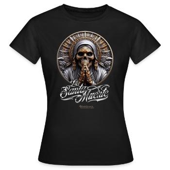 La Santa Muerte - Frauen T-Shirt - Schwarz - Vorne - AI Model Female 172 dark (172cm)