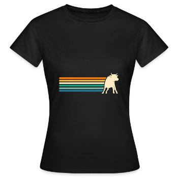 Büffel Rind Ochsen - Frauen T-Shirt - Schwarz - Vorne - AI Model Female 172 dark (172cm)