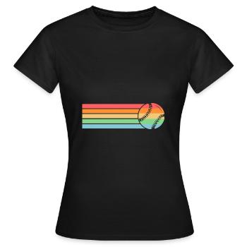 Baseballspieler Baseball - Frauen T-Shirt - Schwarz - Vorne - AI Model Female 172 dark (172cm)
