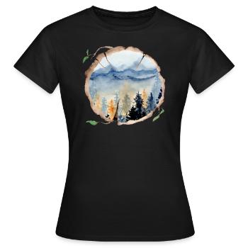 Forêt Nature Amoureux de la nature - T-shirt Femme - noir - Devant - AI Model Female 172 dark (172cm)