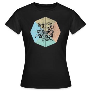 calamar - T-shirt Femme - noir - Devant - AI Model Female 172 dark (172cm)