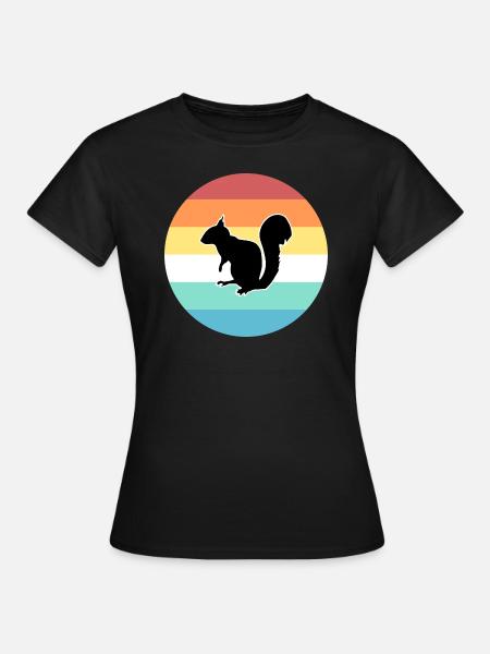 écureuil - T-shirt Femme - noir