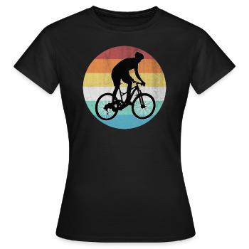mountain bike - Women's T-Shirt - black - Front - AI Model Female 172 dark (172cm)