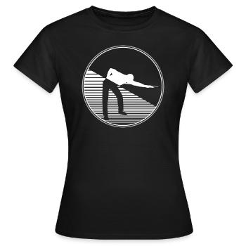 Billard - Frauen T-Shirt - Schwarz - Vorne - AI Model Female 172 dark (172cm)