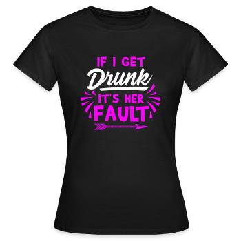 Culpabilité ivre, cadeau alcool ivre - T-shirt Femme - noir - Devant - AI Model Female 172 dark (172cm)
