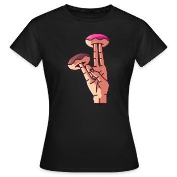 2 In The Pink 1 In The Stink Donut - Women's T-Shirt - black - Front - AI Model Female 172 dark (172cm)