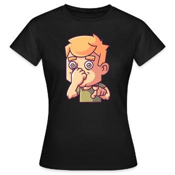 Garçon provocateur, provocation malodorante - T-shirt Femme - noir - Devant - AI Model Female 172 dark (172cm)