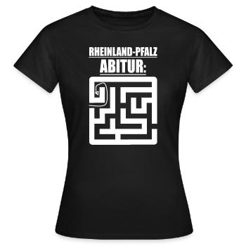 Abitur Abschluss Prüfung Sprüche lustig Abi Pfalz - Frauen T-Shirt - Schwarz - Vorne - AI Model Female 172 dark (172cm)