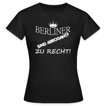 Berlin Souvenir Touristen Hauptstadt Metropole BLN - Frauen T-Shirt - Schwarz - Vorne - AI Model Female 172 dark (172cm)
