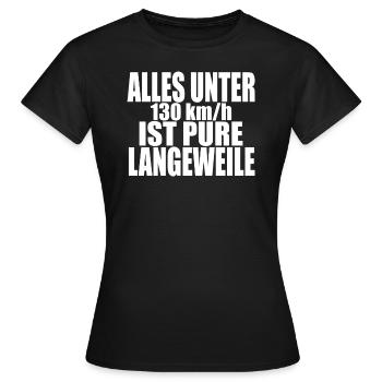 Tempolimit Autobahn Grüne Freiheit Verbot Diesel - Frauen T-Shirt - Schwarz - Vorne - AI Model Female 172 dark (172cm)