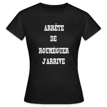 Expression Française rouméguer - T-shirt Femme - noir - Devant - AI Model Female 172 dark (172cm)