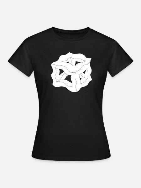 Traumwürfel oder Weißer Plato - Frauen T-Shirt - Schwarz