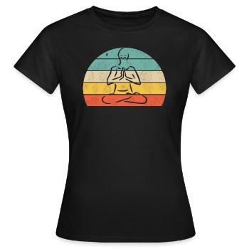 Meditation - Women's T-Shirt - black - Front - AI Model Female 172 dark (172cm)
