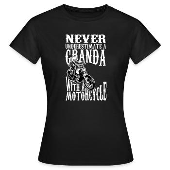 Grandpa Grandpa Biker Motorcycle Motorcyclist - Women's T-Shirt - black - Front - AI Model Female 172 dark (172cm)