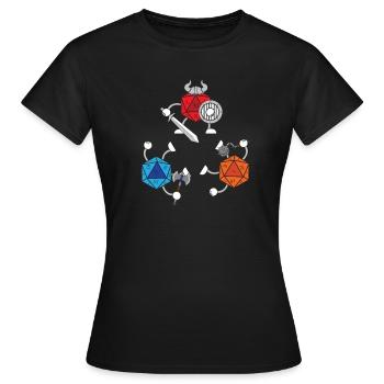 Dice Game Dice - Women's T-Shirt - black - Front - AI Model Female 172 dark (172cm)