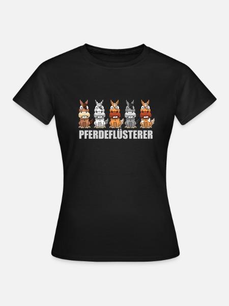 Pferdeflüsterer Pferde Reiten lustig Pferd - Frauen T-Shirt - Schwarz