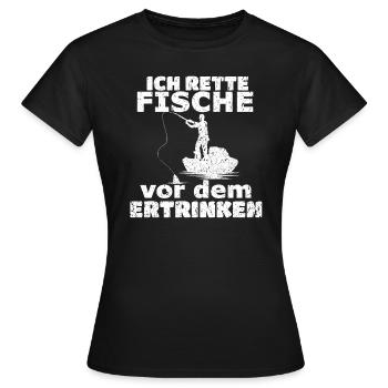 pêche - T-shirt Femme - noir - Devant - AI Model Female 172 dark (172cm)