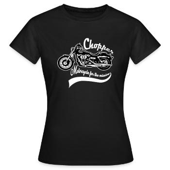 Chopper motorcycle - Women's T-Shirt - black - Front - AI Model Female 172 dark (172cm)