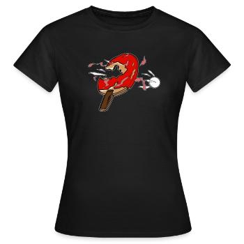 Tischtennis Tischtennisspieler - Frauen T-Shirt - Schwarz - Vorne - AI Model Female 172 dark (172cm)