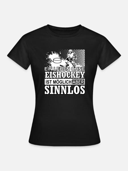 Eishockey hockey - Frauen T-Shirt - Schwarz