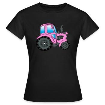 Traktor Trekker Traktorfahrer - Frauen T-Shirt - Schwarz - Vorne - AI Model Female 172 dark (172cm)