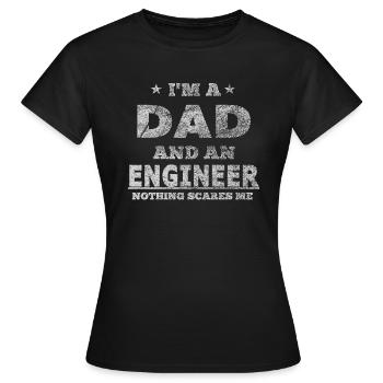 Ingenieur - Frauen T-Shirt - Schwarz - Vorne - AI Model Female 172 dark (172cm)