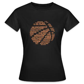 Basketballer basketball - Women's T-Shirt - black - Front - AI Model Female 172 dark (172cm)