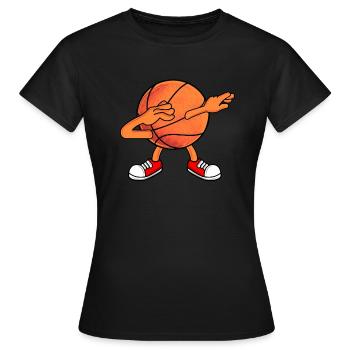 Basketball dabbing - Women's T-Shirt - black - Front - AI Model Female 172 dark (172cm)