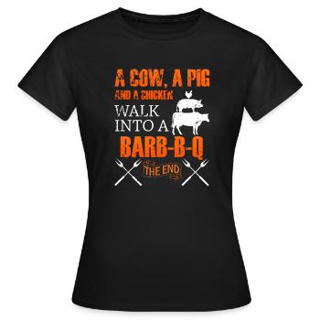 BBQ BBQ BBQ - Women's T-Shirt - black - Front - AI Model Female 172 dark (172cm)