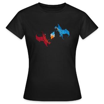 Dice dragon dragon dice game - Women's T-Shirt - black - Front - AI Model Female 172 dark (172cm)