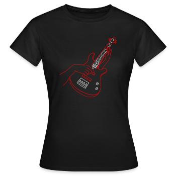 Guitar Guitar Player - Women's T-Shirt - black - Front - AI Model Female 172 dark (172cm)
