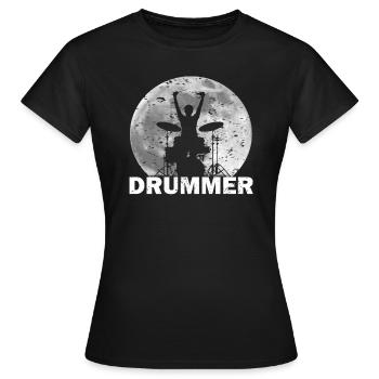 Batterie de batteur - T-shirt Femme - noir - Devant - AI Model Female 172 dark (172cm)