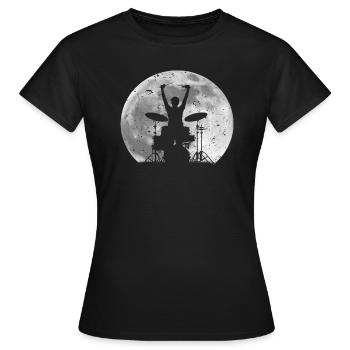 Lune de batteur - T-shirt Femme - noir - Devant - AI Model Female 172 dark (172cm)