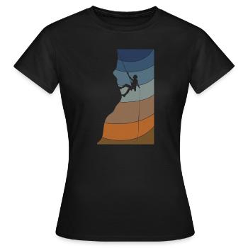 Felsklettern Kletterer - Frauen T-Shirt - Schwarz - Vorne - AI Model Female 172 dark (172cm)