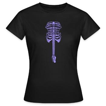 Cage thoracique pour guitare - T-shirt Femme - noir - Devant - AI Model Female 172 dark (172cm)