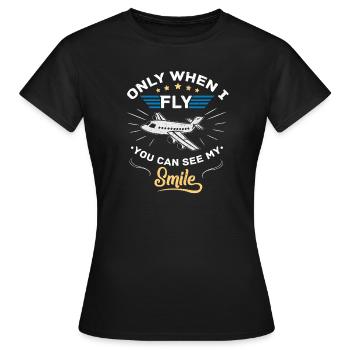 Pilot saying pilot - Women's T-Shirt - black - Front - AI Model Female 172 dark (172cm)