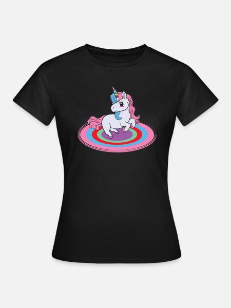 Einhorn Einhörner - Frauen T-Shirt - Schwarz