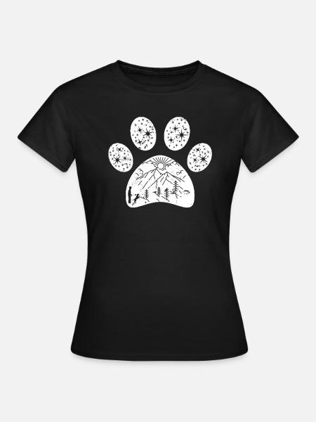 Wandern Hunde Hund Camping - Frauen T-Shirt - Schwarz