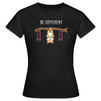Be Different Sweet Cat Be Different - Women's T-Shirt - black - Front - AI Model Female 172 dark (172cm)