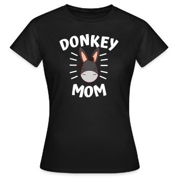 Âne Maman - T-shirt Femme - noir - Devant - AI Model Female 172 dark (172cm)