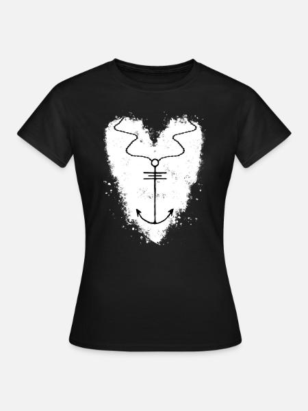 Your Heart Chains - Chemise de couple - T-shirt Femme - noir