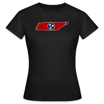 Tennessee State Map - Frauen T-Shirt - Schwarz - Vorne - AI Model Female 172 dark (172cm)