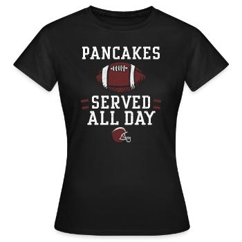 Crêpes servies toute la journée - Football - T-shirt Femme - noir - Devant - AI Model Female 172 dark (172cm)