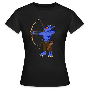 tir à l'arc - T-shirt Femme - noir - Devant - AI Model Female 172 dark (172cm)