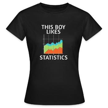 Data Science Statistik Ironischer Statistiker - Frauen T-Shirt - Schwarz - Vorne - AI Model Female 172 dark (172cm)