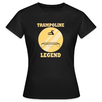 Trampoline Legend Saut d'obstacles - T-shirt Femme - noir - Devant - AI Model Female 172 dark (172cm)