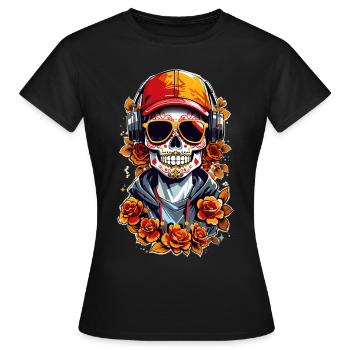 Sugar Skull - Women's T-Shirt - black - Front - AI Model Female 172 dark (172cm)