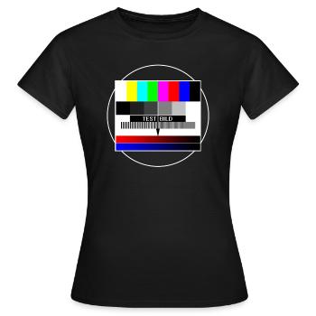 tv-testbild - T-shirt Femme - noir - Devant - AI Model Female 172 dark (172cm)